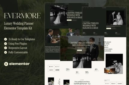 Evermore — Luxury Wedding Planner Elementor Template Kit