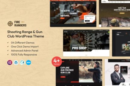 Fire Rangers - Shooting Range WordPress Theme