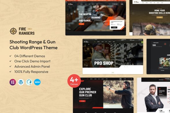 Fire Rangers 1.1 – Shooting Range WordPress Theme