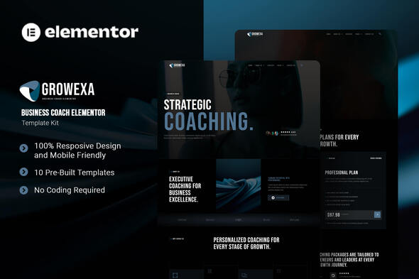 Growexa  – Business Coach Elementor Template Kit