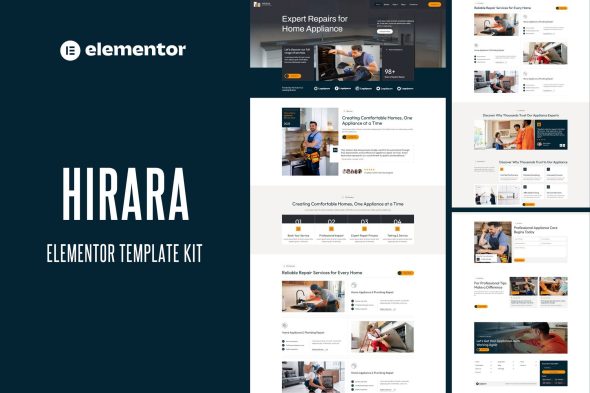 Hirara  – Home Appliance Repair Services Elementor Template Kit