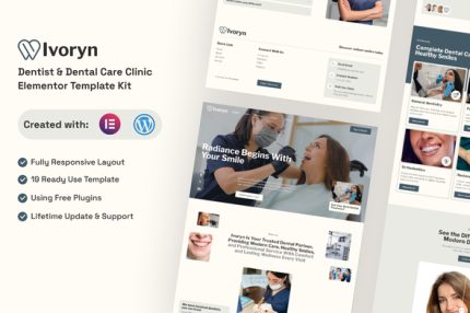 Ivoryn - Dentist & Dental Care Clinic Elementor Template Kit
