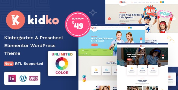 Kidko 3.1 – Kindergarten & Baby Care WordPress Theme + RTL