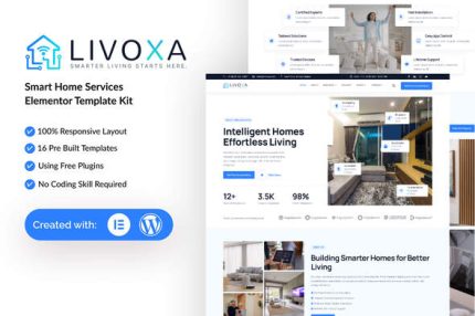 LivoXa - Smart Home Services Elementor Template Kit