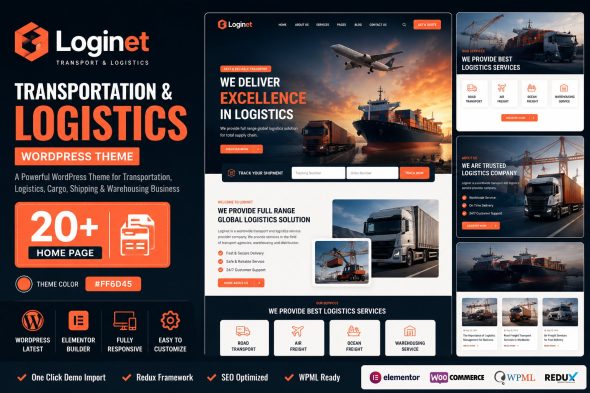 Loginet 1.0.0 – Transportation & Logistics WordPress The