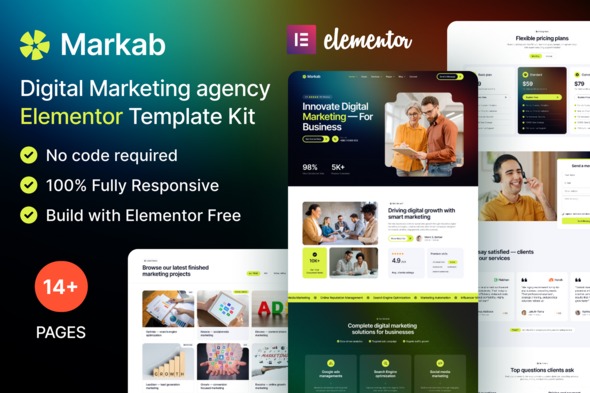 Markab  – Digital Marketing Elementor Template Kit