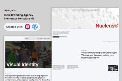 Nucleus - Indie Branding Agency Elementor Template Kit