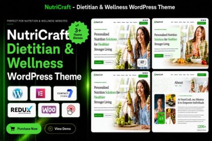 NutriCraft - Dietitian & Wellness WordPress Theme