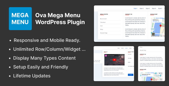 Ova Mega Menu 1.0.3 – WordPress Plugin