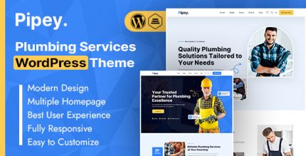 Pipey - Plumbing Services WordPress Theme