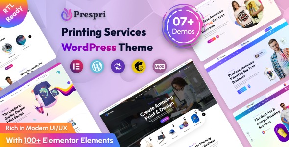 Prespri 1.0.5 – Printing Services WordPress Theme