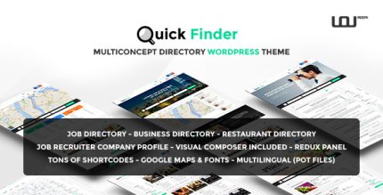 QuickFinder - Multiconcept Directory WordPress Theme