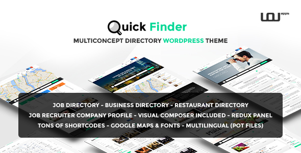 QuickFinder 1.0.7 – Multiconcept Directory WordPress Theme