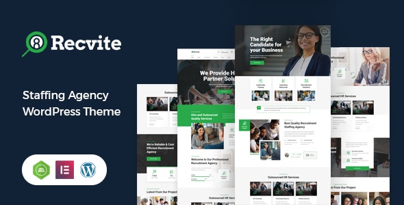 Recvite 1.9 – Staffing Agency WordPress Theme