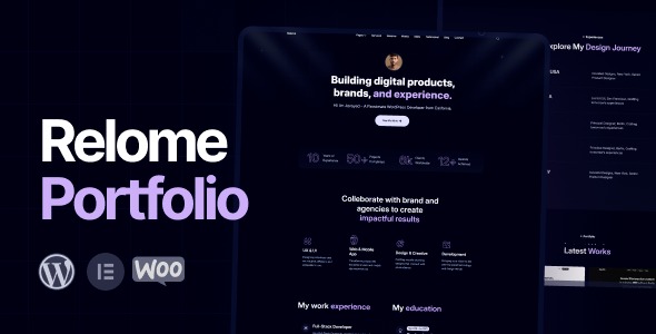 Relome 1.0.0 – Personal Portfolio WordPress Theme