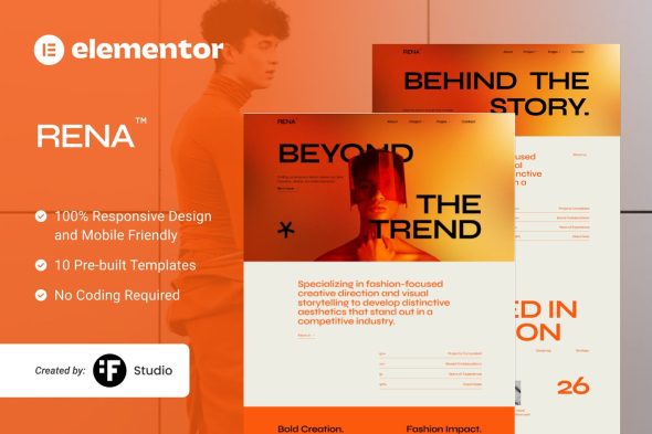 Rena  – Fashion Stylish Portfolio Elementor Template Kit
