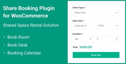 Share Booking Plugin for WooCommerce