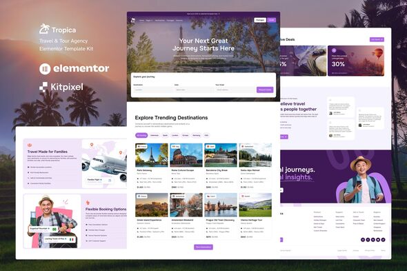 Tropica  – Tour & Travel Agency Elementor Template Kit