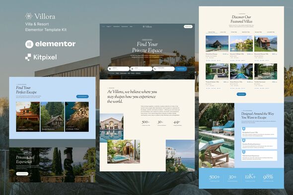 Villora  – Villa & Hotel Resort Elementor Template Kit