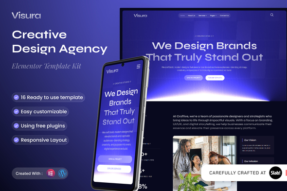 Visura  – Creative Design Agency Elementor Template Kit
