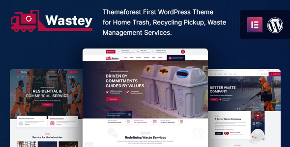 Wastey 1.4 – Waste Pickup and Disposal Services WordPress Theme