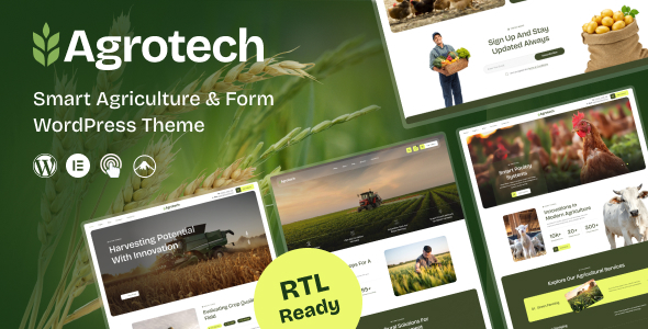 AgroTech 1.0.3 – Agriculture & Organic Farm WordPress Theme