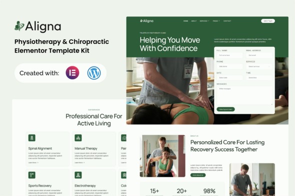 Aligna  – Physiotherapy & Chiropractic Elementor Template Kit