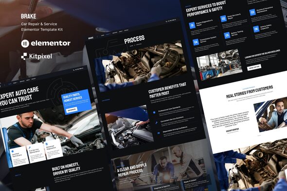 Brake  – Car Repair & Auto Service Elementor Template Kit