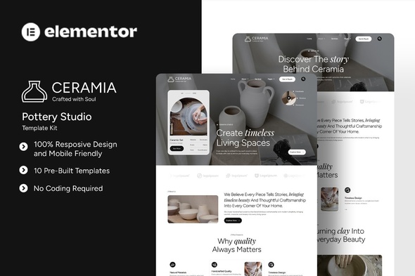Ceramia  – Pottery Studio Elementor Template Kit