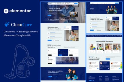 Cleancore - Cleaning Services Elementor Template Kit