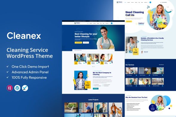 Cleanex 1.3 – Cleaning Service WordPress Theme