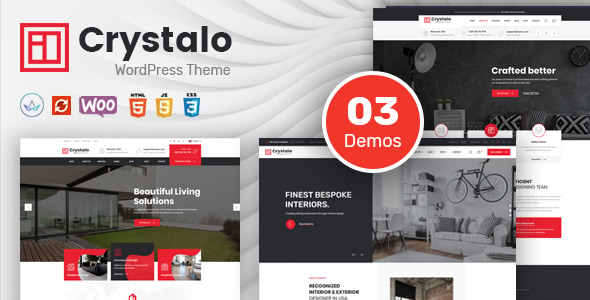 Crystalo 3.3 – Architecture and Interior Design WordPress Theme