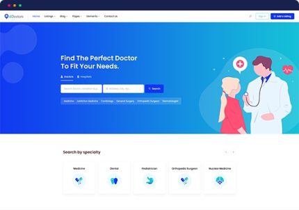 dDoctors - Doctor and Hospital Directory WordPress Theme