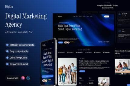 Digitra - Digital Marketing Agency Elementor Template Kit