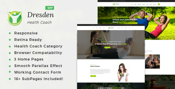 Dresden 1.9 – WordPress Theme for Fitness and Life Coaching Website