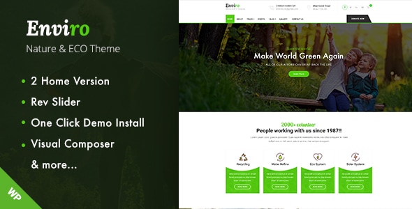 Enviro 2.7 – Environment WordPress Theme
