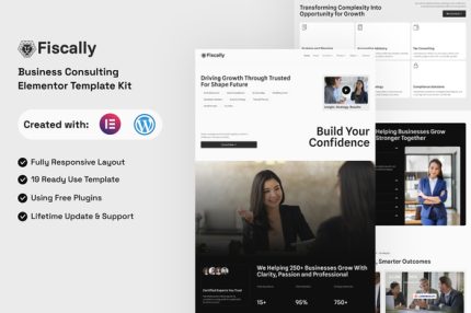 Fiscally - Business Consulting Elementor Template Kit