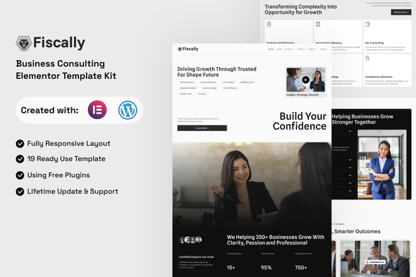 Fiscally  – Business Consulting Elementor Template Kit