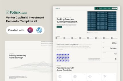 Fotisix - Venture Capital & Investment Elementor Template Kit