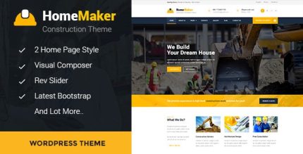 HomeMaker - Construction & Builder WordPress Theme