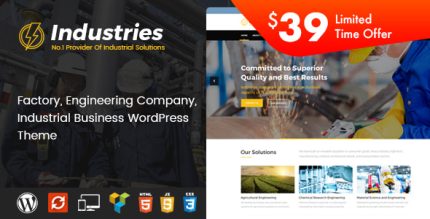Industries - Factory Business WordPress Theme