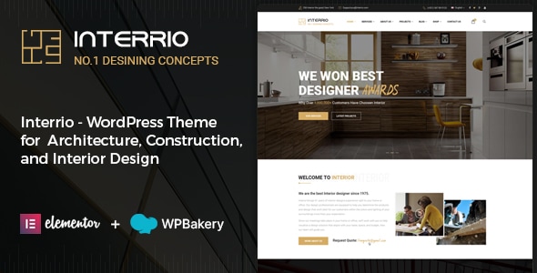 Interrio - WordPress Theme for Architecture and Interior Design