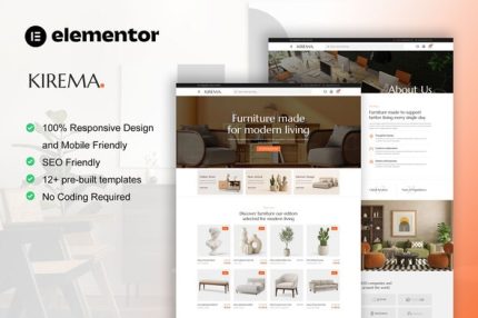 Kirema - Furniture Shop Elementor Pro Template Kit