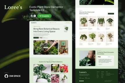 Loree’s - Exotic Plant Boutique Elementor Template Kit