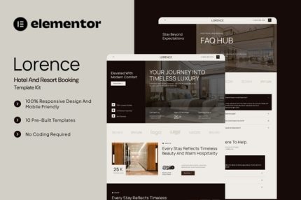 Lorence - Hotel & Resort Booking Elementor Template Kit