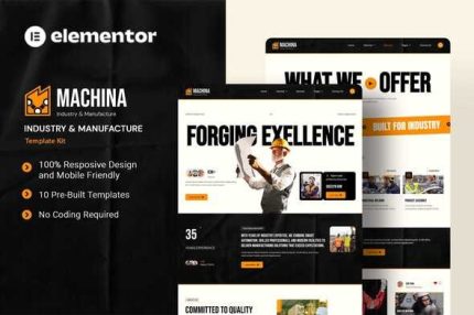 Machina - Industry & Manufacture Elementor Template Kit