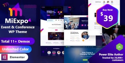 MiExpo - Event Conference Elementor WordPress Theme