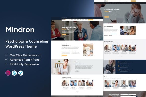Mindron 1.0 – Psychology & Counseling WordPress Theme