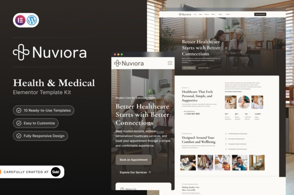 Nuviora  – Health & Medical Elementor Template Kit