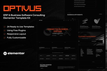 Optivus - ERP & Business Software Consulting Elementor Template Kit